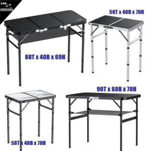 Campingtisch Falttisch Klapptisch höhenverstellbar Gartentisch Wohnwagen Tisch - Bild 1 von 52
