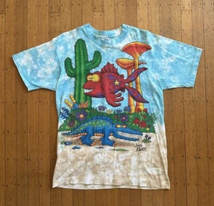 Vintage Joey Mars Liquid Blue T Shirt Paleon 1992 Enchanted Rainforest Sz Large - Picture 1 of 9