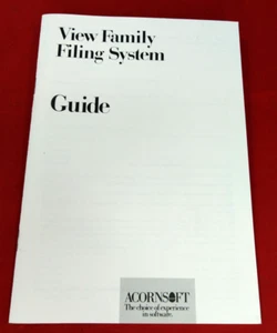 "View Family Ablagesystemführung, Acornsoft 1986 wie im Lieferumfang von ""OverView"" enthalten" - Bild 1 von 3
