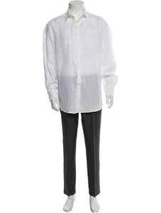 Auth Men's BRUNELLO CUCINELLI Linen Long Sleeve SHIRT - Picture 1 of 3