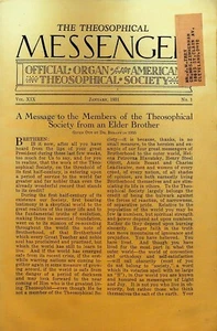 Theosophical Messenger Magazine January 1931 Dr Besant - Picture 1 of 1