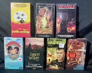 Lot Of 7 New Factory Sealed VHS Movies. Die Hard 2, Indiana Jones, Dance With…EX - Picture 1 of 7