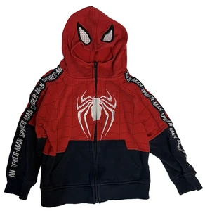 Marvel Superhelden Jungen Kapuzenpullover mit Reißverschluss für Kinder, Jungen Spider-Man & Avengers-4T - Bild 1 von 6