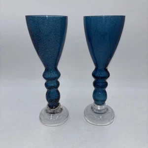 Pair Pier 1 Of A Kind Original Art Glass Collection Verre Artisanal Vase 11.75" - Picture 1 of 5