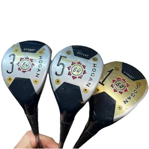 Vtg Ben Hogan Woods Speed Slot F75817 1-3-5 Right Hand Black Golf Clubs Vector - Picture 1 of 12