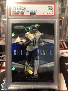 2021 Panini Prizm - Brilliance A.J. Brown #B-17 Blue Ice Prizm /99 PSA 9 - Picture 1 of 2