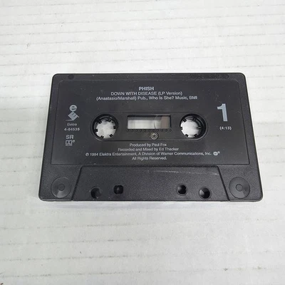 VTG Phish Down With Disease / NO2 Cassette Single 1994 Elektra 64535 Promo Rare - Image 1 of 4