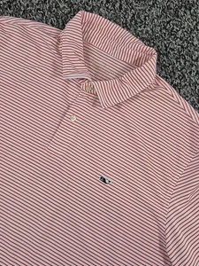 Vineyard Vines Poloshirt Performance Golf rot weiß gestreift Herren XXL 2XL - Bild 1 von 8