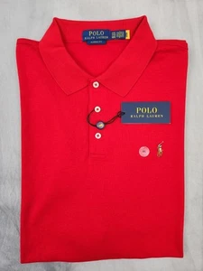 Polo Ralph Lauren Classic Fit Soft Touch Red Polo Shirt Men's Size 2XL New - Picture 1 of 10