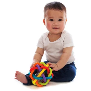 Playgro Bendy Ball Baby Beißspielzeug & Rasselgriff weiches sensorisches Kleinkindspielzeug - Bild 1 von 3