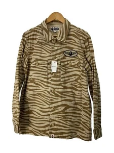 A BATHING APE Long Sleeve Shirt L Cotton Beige Plain - Picture 1 of 8
