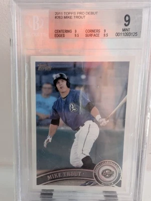 2011 Topps Pro Debut Baseball Mike Trout ROOKIE #263 BGS 9. ANGELs GEM MINT - Image 1 of 2