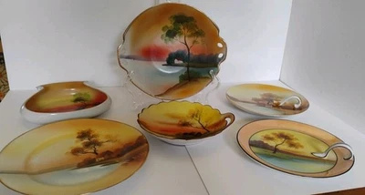  Noritake " Tree in the Meadow " Lot Of 6 Serving Pieces Made In Japan  - Image 1 of 4