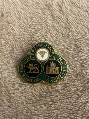 Herefordshire County Bowling Association Enamel Pin Badge - Image 1 of 2