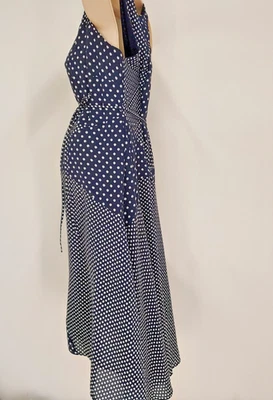 "A PEA IN THE POD MATERNITY" BLUE-WHITE POLKA DOT GEOMETRIC MATERNITY DRESS SZ:M - Image 1 of 4