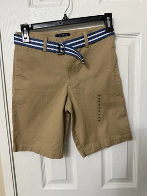 Polo Ralph Lauren Big Boys Belted Bermudan Beige Shorts Size 12 NWOT - Image 1 of 4