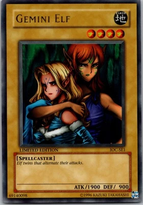 Yugioh Gemini Elf IOC-SE1 Limited Ed Ultra Rare NM - image 1 of 2