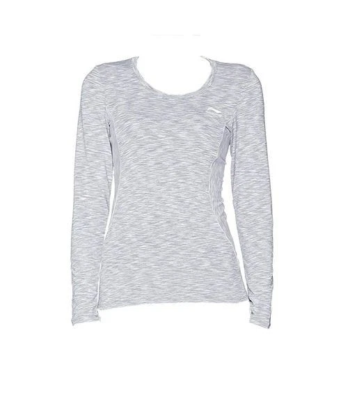 Camiseta deportiva de manga larga Li Ning Fannie para mujer, gris plata, M - Imagen 1 de 1