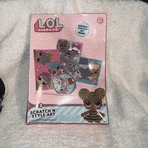 LOL SURPRISE SCRATCH N' STYLE ART KIT Stickers Ages 5+ Girls Activity New - Picture 1 of 4