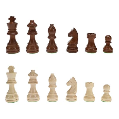 WE Games French Staunton Chess Pieces, Weighted Wood Pieces, 3. in. King - Image 1 of 4