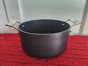 NUOVO! Casseruola antiaderente anodizzata nera 4 qt completamente rivestita senza coperchio - Foto 1 di 6