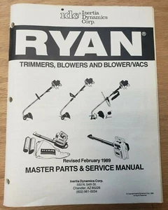 Ryan IDC 1989 Master Parts & Service Manual String Trimmers Blowers Vacs 80 page - Bild 1 von 10