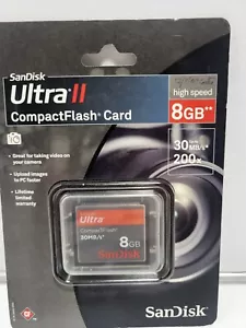 Sandisk ULTRA II 8GB 30mb/s Compact flash CF I memory card Brand New Sealed - Picture 1 of 3