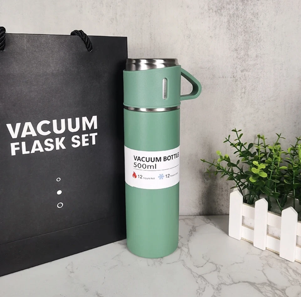 Thermos咖啡旅行杯不锈钢真空瓶双层礼品套装 — 第 1/4 张图片