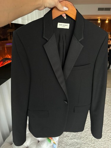 SAINT LAURENT (YSL) Blazer smoking nero super chic Yves Saint Laurent originale $3.300 taglia 40