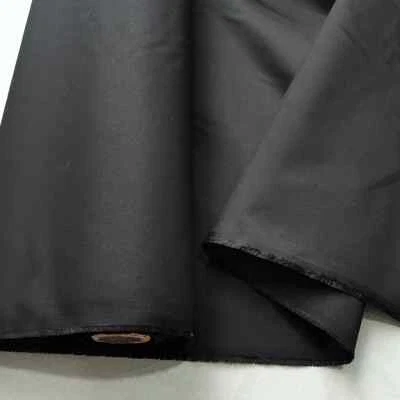 1Yard Stiff Shaped Black Pure Natural Silk Taffeta Fabric Lining Wedding Taffeta - Image 1 of 4
