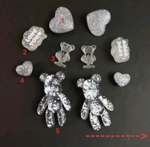 SHINY GLITTER BLING Croc Charms; MIX MATCH DISCOUNT ON ALL OUR SHOP 10000+CHARMS - Picture 1 of 6