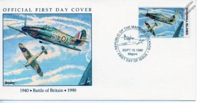 1940 Battle of Britain RAF HAWKER HURRICANE MK.I Aircraft WWII Stamp FDC - Image 1 of 3