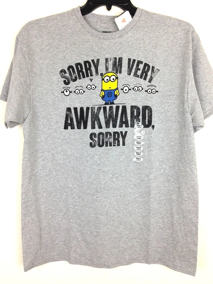 Despicable Me T-Shirt New Men's Gray Minions MSRP: $21.99 - Image 1 of 3