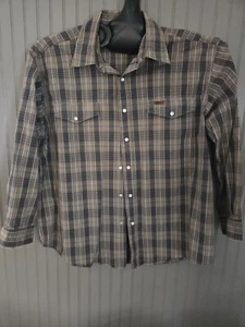 Camicia a scatto CARHARTT XL uomo 100% cotone stile flanella manica lunga marrone - Foto 1 di 19