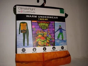 Climateright By Cuddl Duds Teenage Mutant Ninja Turtle Boys Thermal Set, Size L - Picture 1 of 12