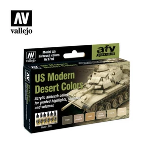 VALLEJO PAINTS MODEL AIR - US MODERN DESERT COLORS - 6 x 17ml BOTTLES - 71209 - Picture 1 of 2