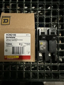Disyuntor Square D HOM2100, 100 Amp 120/240VAC 2P NUEVO EN CAJA - Imagen 1 de 1
