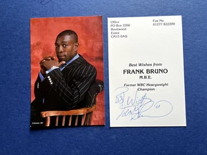 FRANK BRUNO - LEGENDARY BRITISH HEAVYWEIGHT BOXER - SUPERB SIGNED PHOTOGRAPH - Picture 1 of 1