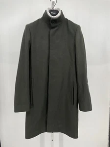 Theory Mens Belvin Coat S Green Grove Urban Melton Wool Cashmere Blend L0771414 - Picture 1 of 5