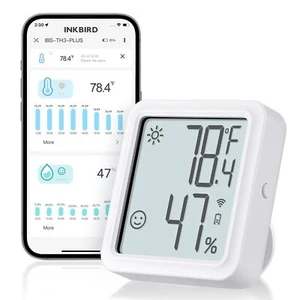Wifi Thermometer Hygrometer Indoor Temperature Sensor Ibsth3plus With Electronic - Picture 1 of 7