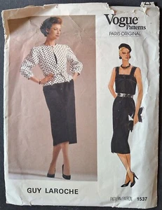 VOGUE SEWING PATTERN - GUY LAROCHE Design - MISSES' JACKET & DRESS - Size 10 - Picture 1 of 1