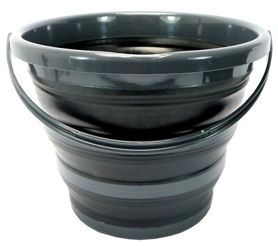 Falteimer Campingeimer Wassereimer Faltschüssel Camping faltbarer 10L schwarz - Bild 1 von 3