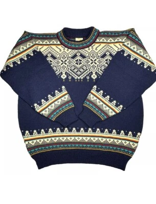 VTG 90s Dale Of Norway Fair Isle Wool Knit Ski Sweater Mens XXL Fiemme Crew Neck - Image 1 of 4