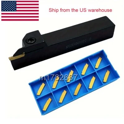MGEHR1616-2 Grooving Parting Holder Cut-Off Tool Holder+10pc MGMN200-G Insert