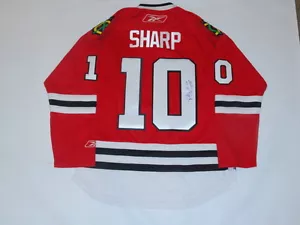 PATRICK SHARP SIGNED CHICAGO BLACKHAWKS 2013 STANLEY CUP LICENSED JERSEY JSA COA - Picture 1 of 2