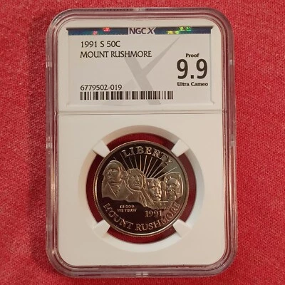 USA 1991-S Half Dollar 50c Coin: Mount Rushmore - NGC X 9.9 PR69 - Image 1 of 2