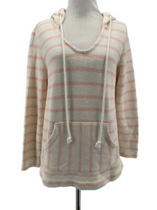 Old Navy Women's Pink Stripe Textured Beach Long Sleeve Pullover Size Small - Picture 1 of 6