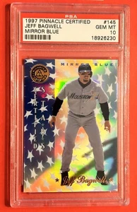 1997 Pinnacle CERTIFIED STARS #145 JEFF BAGWELL💎 MIRROR BLUE💎 PSA 10 📈 POP 2! - Picture 1 of 6