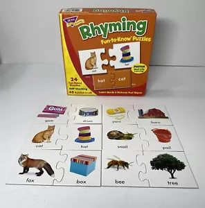 TREND Rhyming Fun-to-Know Puzzles COMPLETE Learning Childrens PreSchool - Picture 1 of 10