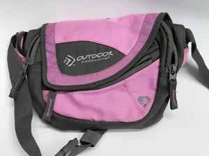Outdoor Products Marilyn 1.9 L Waist Pack/Sling Bag Canvas Ripstop Pink/Gray - Picture 1 of 12